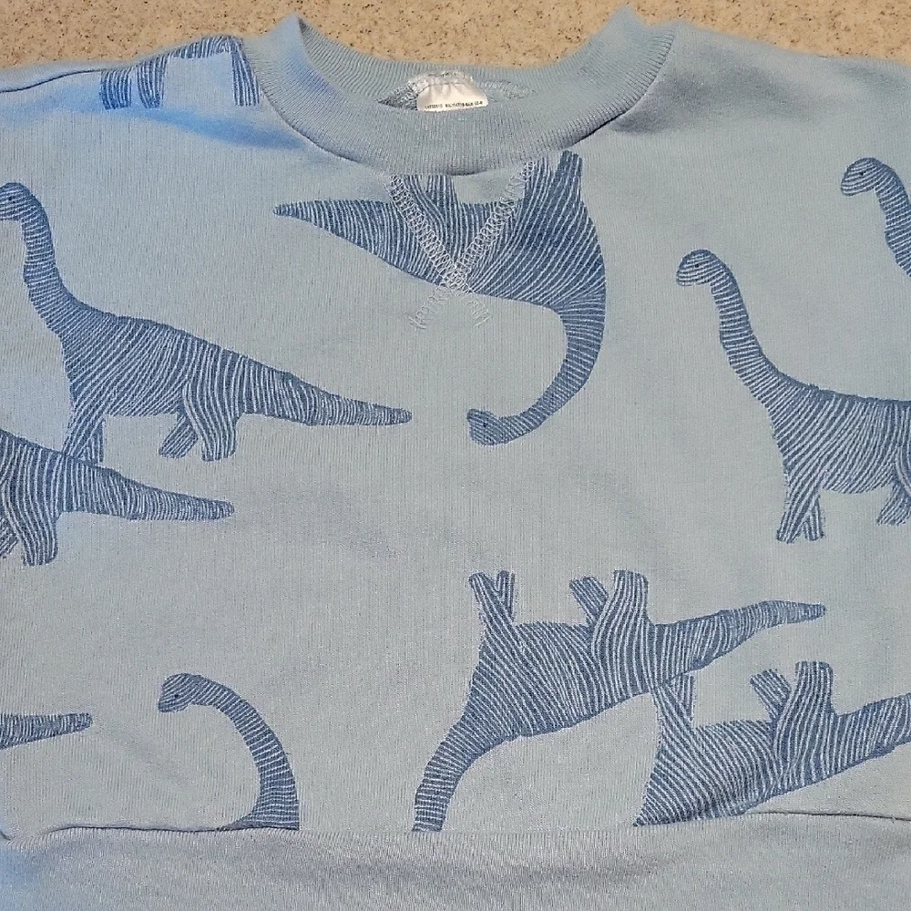 Carter's Blue 2pc Dinosaur Theme Outfit SIZE 6-9 Months